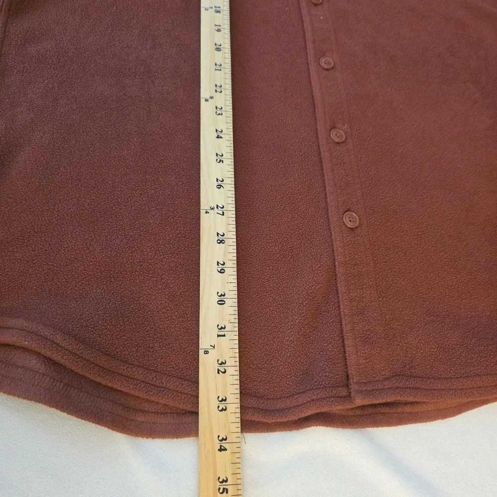 Lot 2 LL Bean Men Red Green Fleece Full Button Shirt Jacket‎ Sweater Large TALL